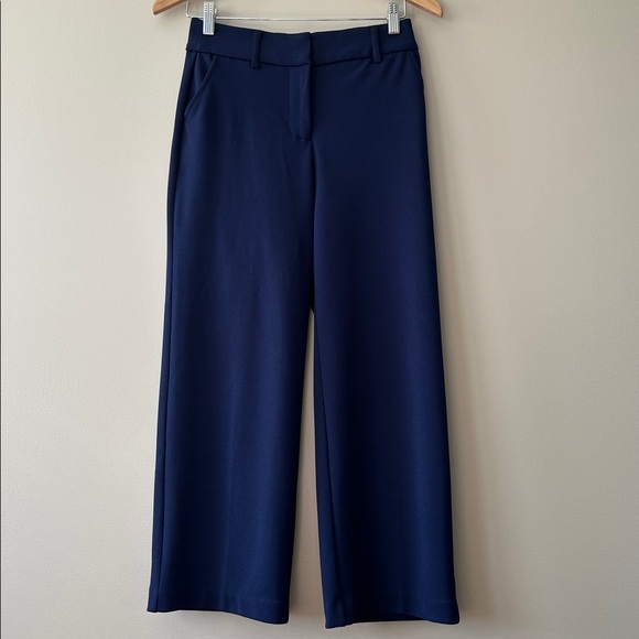 Ricki’s Scuba Crepe Wide-Crop Navy Pant - Picture 3 of 11